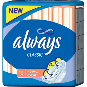 Always Classic Normal dámské vložky, 10 ks Always Classic Normal dámské vložky, 10 ks