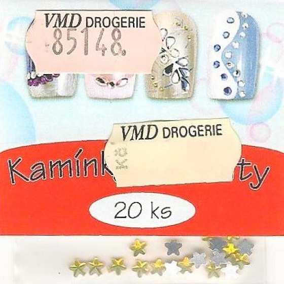 Professional Ozdoby na nehty kamínky hvězdičky zlaté 20 kusů
