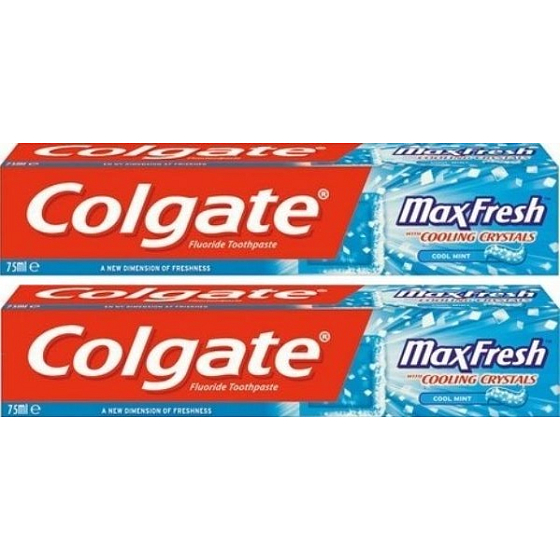 Colgate Max Fresh Cool Mint Blue zubní pasta 2 x 75 ml