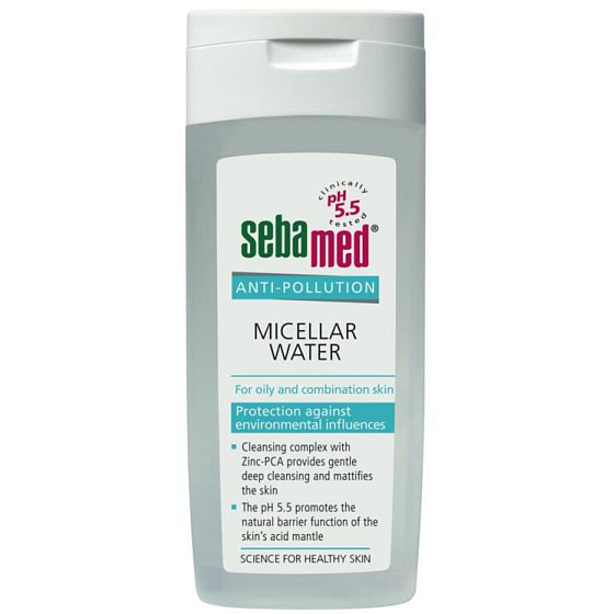 SebaMed Anti-Pollution micelární voda pro mastnou a smíšenou pleť 200 ml
