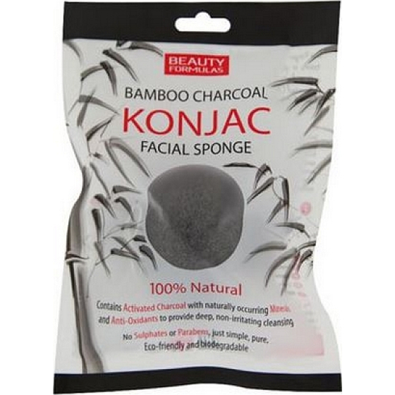 Beauty Formulas Charcoal Konjac odličovací houbička