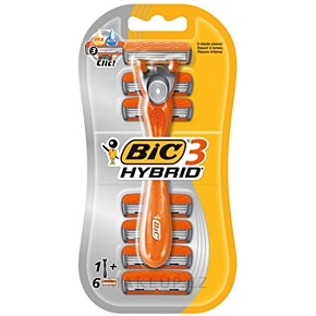Bic Hybrid 3 pánský holicí strojek + 6 náhradních hlavic, 1 ks