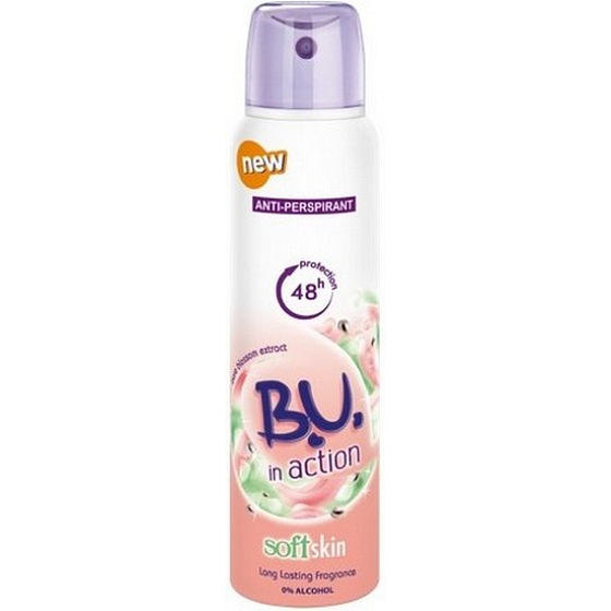 B.U. In Action Soft Skin antiperspirant deodorant sprej pro ženy 150 ml