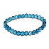 Topaz náramek elastický přírodní kámen, kulička 6 mm / 16 - 17 cm, kámen moudrosti