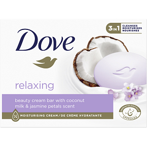 Dove tuhé mýdlo Relaxing kokos a jasmín, 90 g