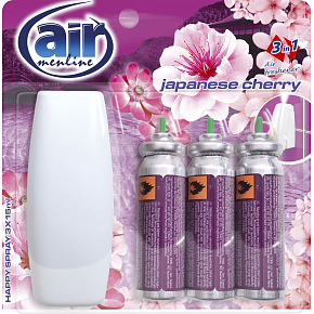 Air Menline Japanese Cherry osvěžovač vzduchu strojek a náplň 3× 15 ml Air Menline Japanese Cherry osvěžovač vzduchu strojek a náplň 3× 15 ml