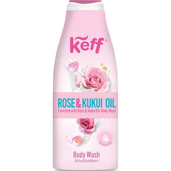 Keff Růže & Kukui olej mycí gel na tělo 500 ml