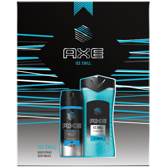Axe Ice Chill sprchový gel pro muže 250 ml + deodorant sprej 150 ml, kosmetická sada
